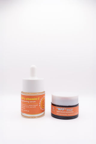 Travel size brightening bundle with vitamin c & niacinamide