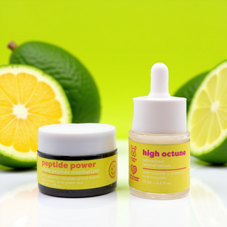 Travel size anti-aging bundle with retinol and peptides