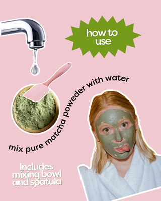 DIY Matcha Moroccan Clay Mask 100% Natural